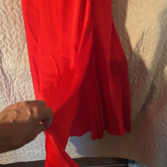 Zara Red Satin Lingerie Style Dress, sz XS, 101D002 - Picture 2 of 9
